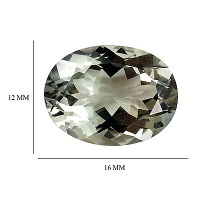 Montezuma Prasiolite (Ovl 16x12 mm) 7.78 ctw Loose Gemstone