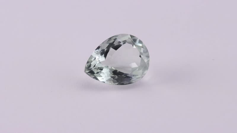 Montezuma Prasiolite (Pear 16x12 mm) 6.24 ctw Loose Gemstone