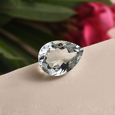 Montezuma Prasiolite (Pear 16x12 mm) 6.24 ctw Loose Gemstone