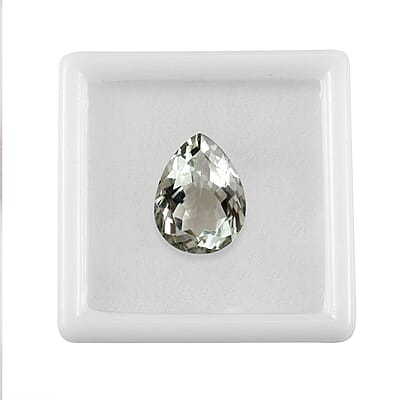 Montezuma Prasiolite (Pear 16x12 mm) 6.24 ctw Loose Gemstone