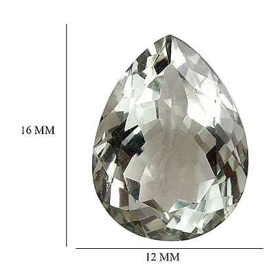 Montezuma Prasiolite (Pear 16x12 mm) 6.24 ctw Loose Gemstone