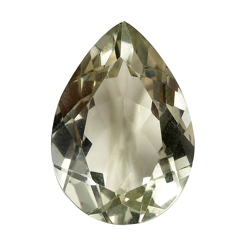 Montezuma Prasiolite (Pear 18x13 mm) 9.52 ctw Loose Gemstone
