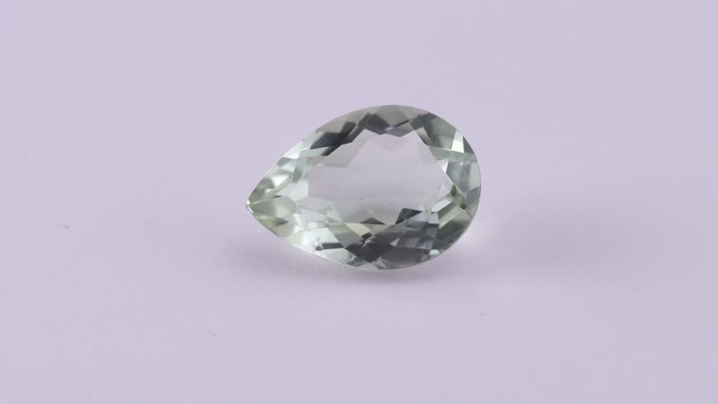 Montezuma Prasiolite (Pear 18x13 mm) 9.52 ctw Loose Gemstone