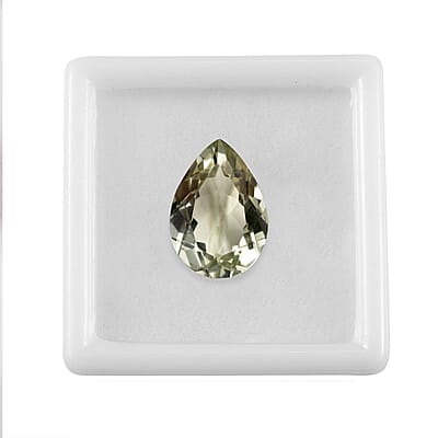 Montezuma Prasiolite (Pear 18x13 mm) 9.52 ctw Loose Gemstone