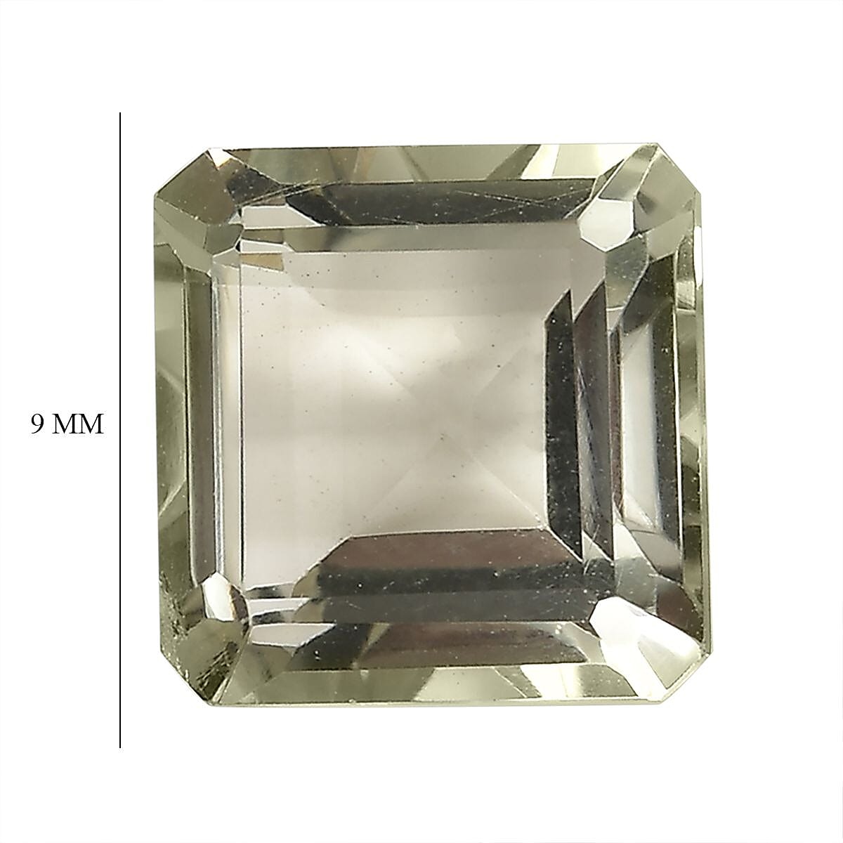 Montezuma Prasiolite Set of 2 (Sqr 9 mm) 6.51 ctw Loose Gemstone