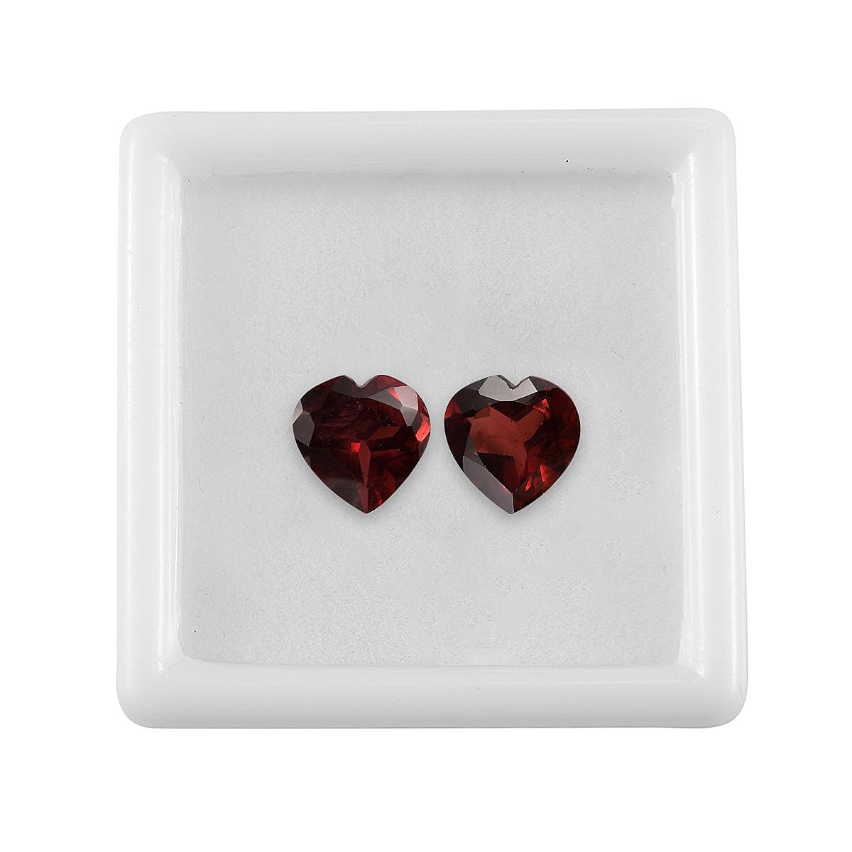 AA Mozambique Garnet Set of 2 (Hrt 9 mm) 4.74 ctw Loose Gemstone