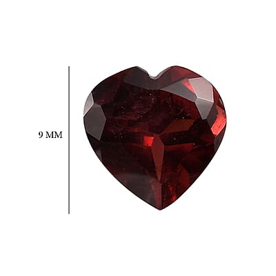 AA Mozambique Garnet Set of 2 (Hrt 9 mm) 4.74 ctw Loose Gemstone