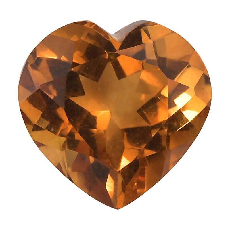 AAA Serra Gaucha Citrine (Hrt 9 mm) 2.14 ctw Loose Gemstone