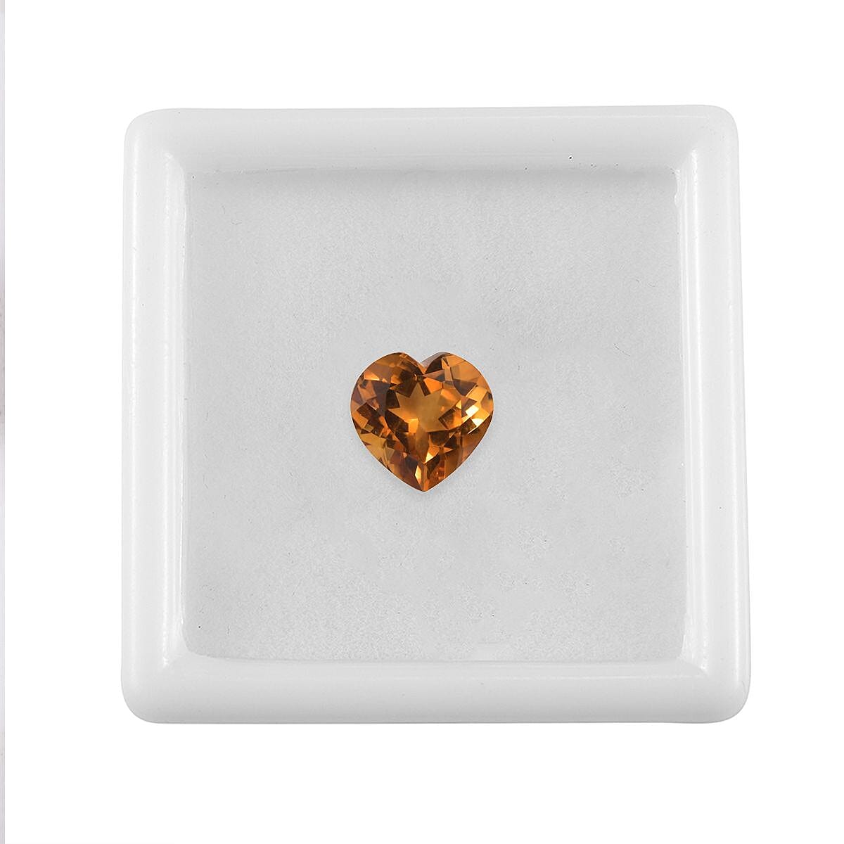 AAA Serra Gaucha Citrine (Hrt 9 mm) 2.14 ctw Loose Gemstone