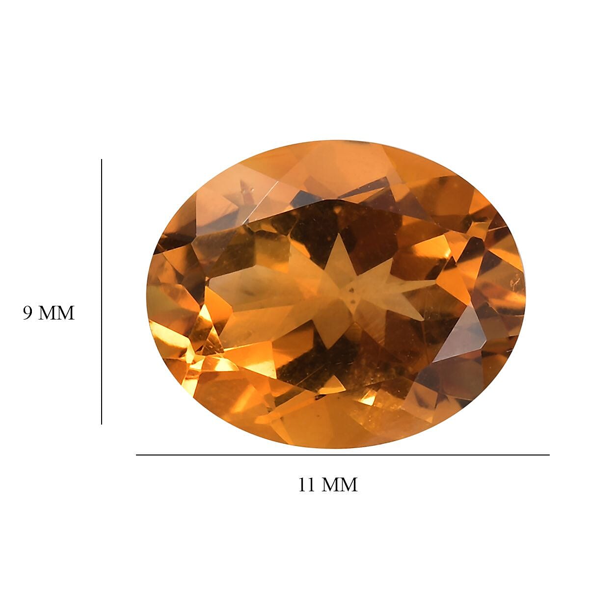 AA Serra Gaucha Citrine (Ovl 11x9 mm) 2.81 ctw Loose Gemstone image number 4