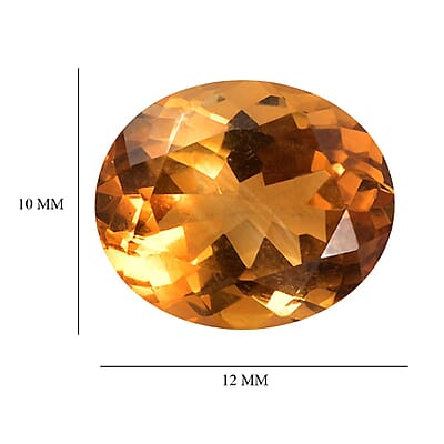 AA Serra Gaucha Citrine (Ovl 12x10 mm) 3.96 ctw Loose Gemstone