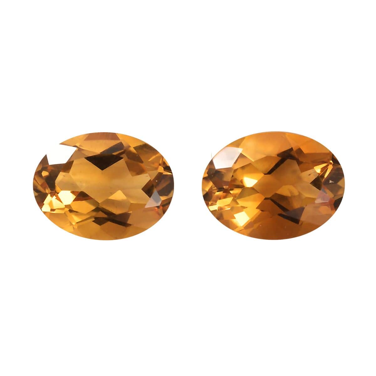 Serra Gaucha Citrine Set of 2 (Ovl 8x6 mm) 2.11 ctw Loose Gemstone image number 0