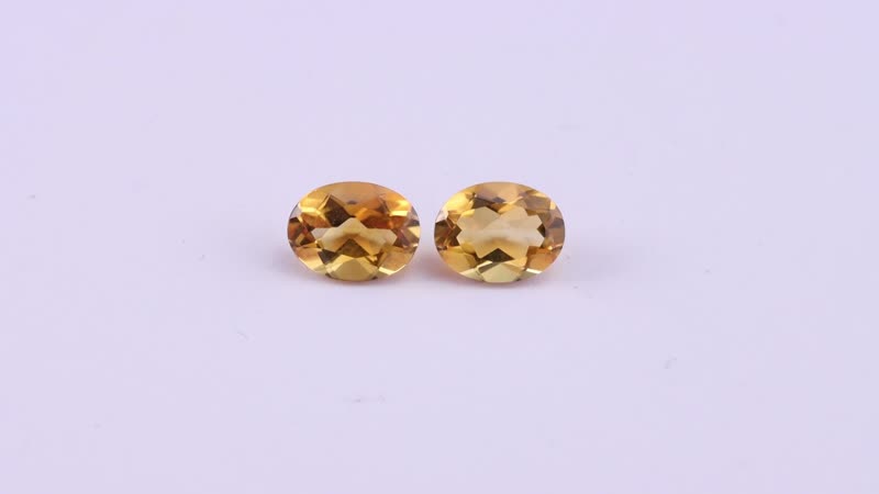 Serra Gaucha Citrine Set of 2 (Ovl 8x6 mm) 2.11 ctw Loose Gemstone