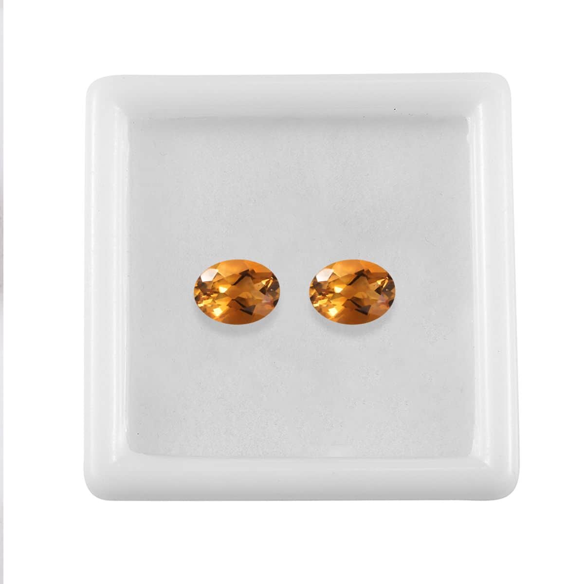 Serra Gaucha Citrine Set of 2 (Ovl 8x6 mm) 2.11 ctw Loose Gemstone image number 3