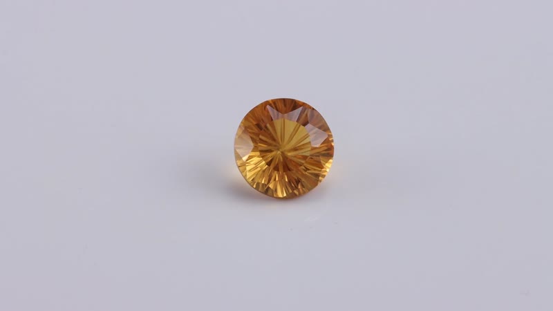 AAA Serra Gaucha Citrine (Rnd 10 mm) 2.88 ctw Loose Gemstone