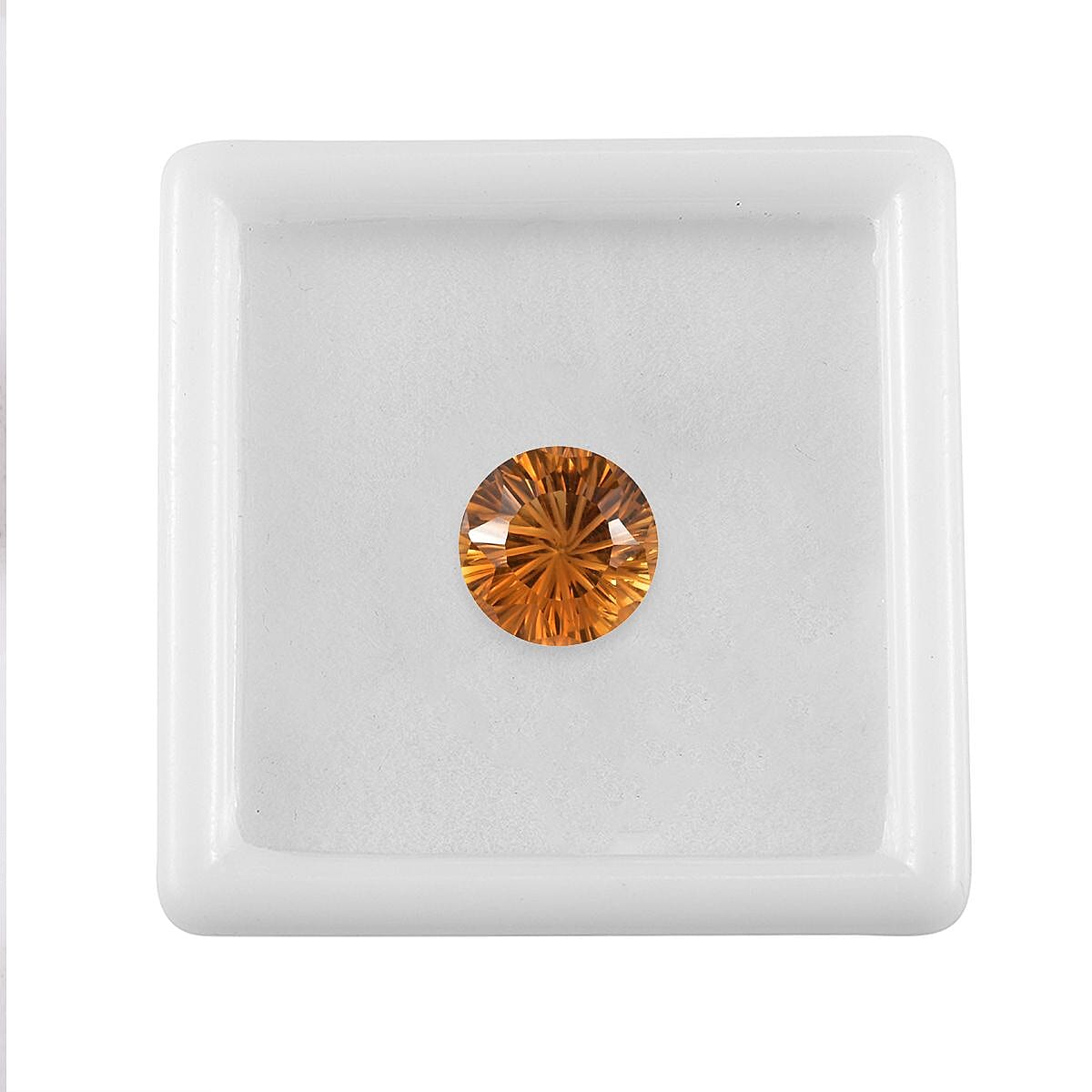 AAA Serra Gaucha Citrine (Rnd 10 mm) 2.88 ctw Loose Gemstone image number 3