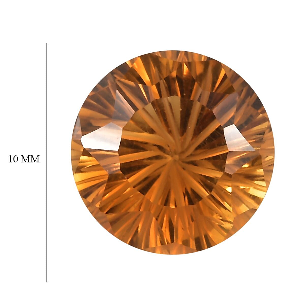 AAA Serra Gaucha Citrine (Rnd 10 mm) 2.88 ctw Loose Gemstone image number 4