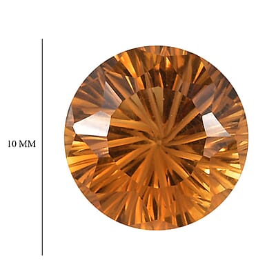 AAA Serra Gaucha Citrine (Rnd 10 mm) 2.88 ctw Loose Gemstone
