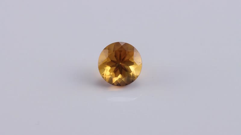 Serra Gaucha Citrine (Rnd 10 mm) 3.16 ctw Loose Gemstone