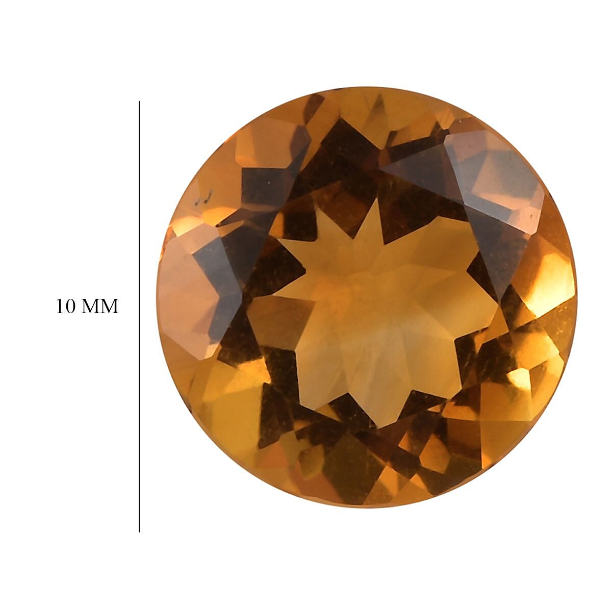 Serra Gaucha Citrine (Rnd 9 mm) 2.42 ctw Loose Gemstone image number 4