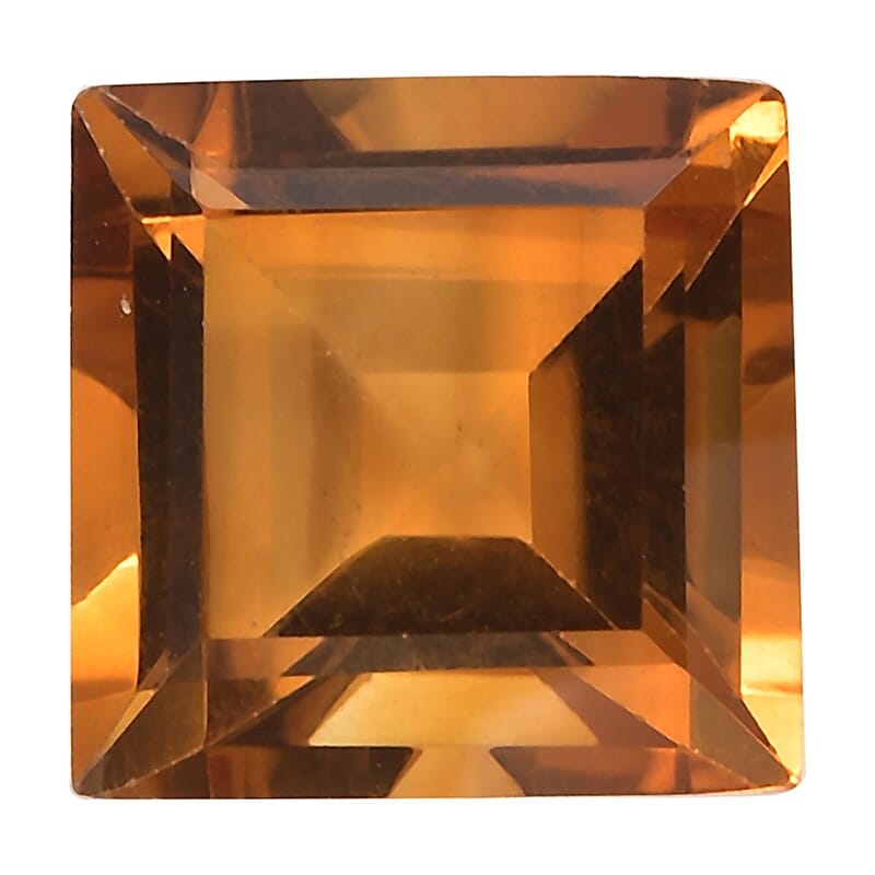AA Serra Gaucha Citrine (Sqr 9 mm) 3.07 ctw Loose Gemstone