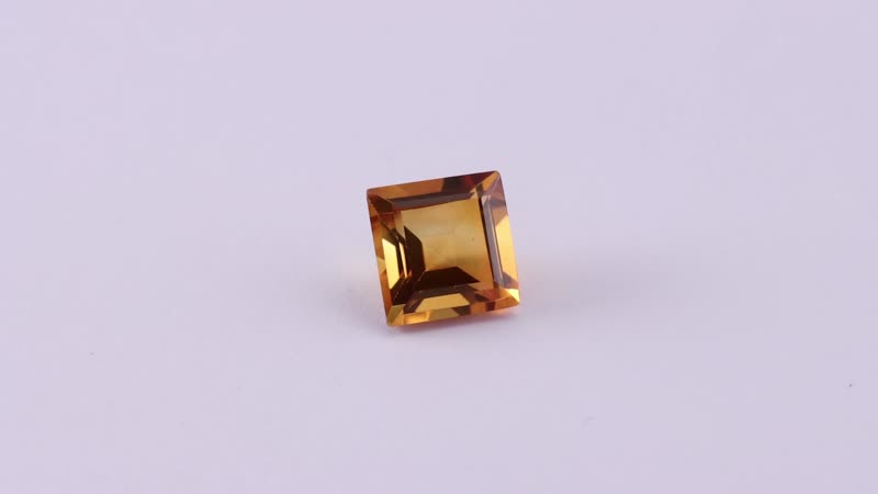 AA Serra Gaucha Citrine (Sqr 9 mm) 3.07 ctw Loose Gemstone