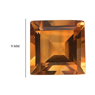 AA Serra Gaucha Citrine (Sqr 9 mm) 3.07 ctw Loose Gemstone