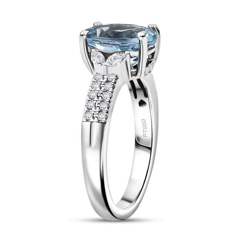 AAAA Kagem Zambian Emerald and Diamond E-F VS 2.50 ctw Ring in 950 Platinum (Size 7.0)
