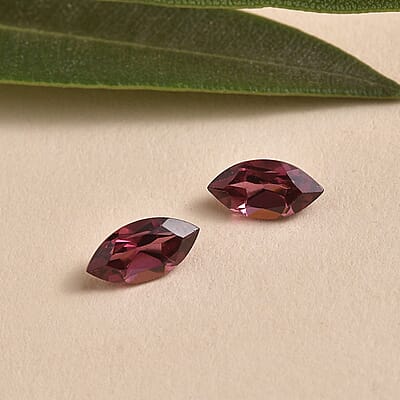 AA Tanzanian Wine Garnet Set of 2 (Mrq 8x4 mm) 1.11 ctw Loose Gemstone