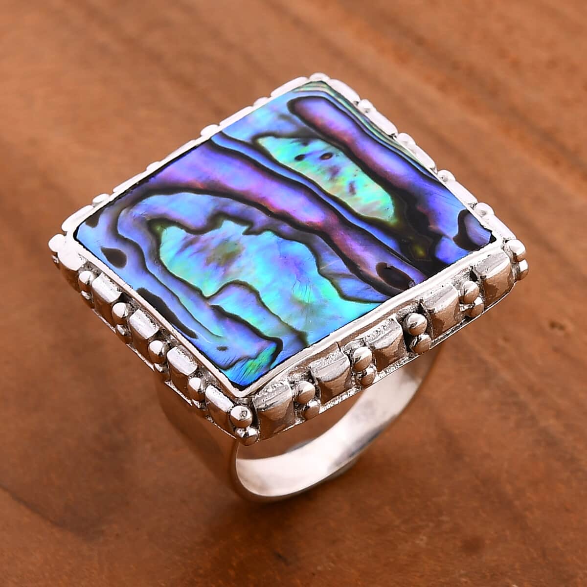 Sajen Silver Abalone Shell Ring in Sterling Silver (Size 10.0) image number 1