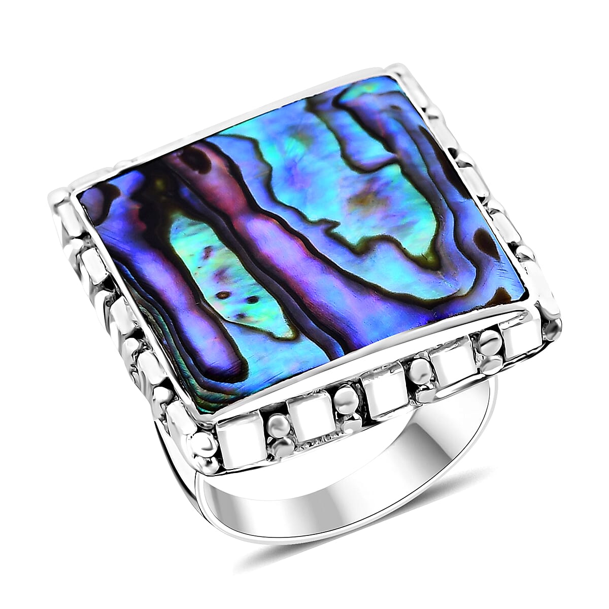 Sajen Silver Abalone Shell Ring in Sterling Silver (Size 8.0) image number 0