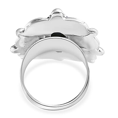 Sajen Silver Lapis Lazuli and Sky Blue Topaz 12.10 ctw Celestial Vortex Ring in Sterling Silver (Size 10.0)