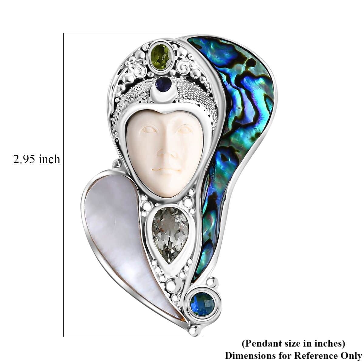 Sterling newest Silver Sajen Pendant with Gemstones