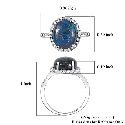 Premium Table Mountain Shadowkite and White Zircon 5.60 ctw Halo Ring in Rhodium Over Sterling Silver (Size 10.0)