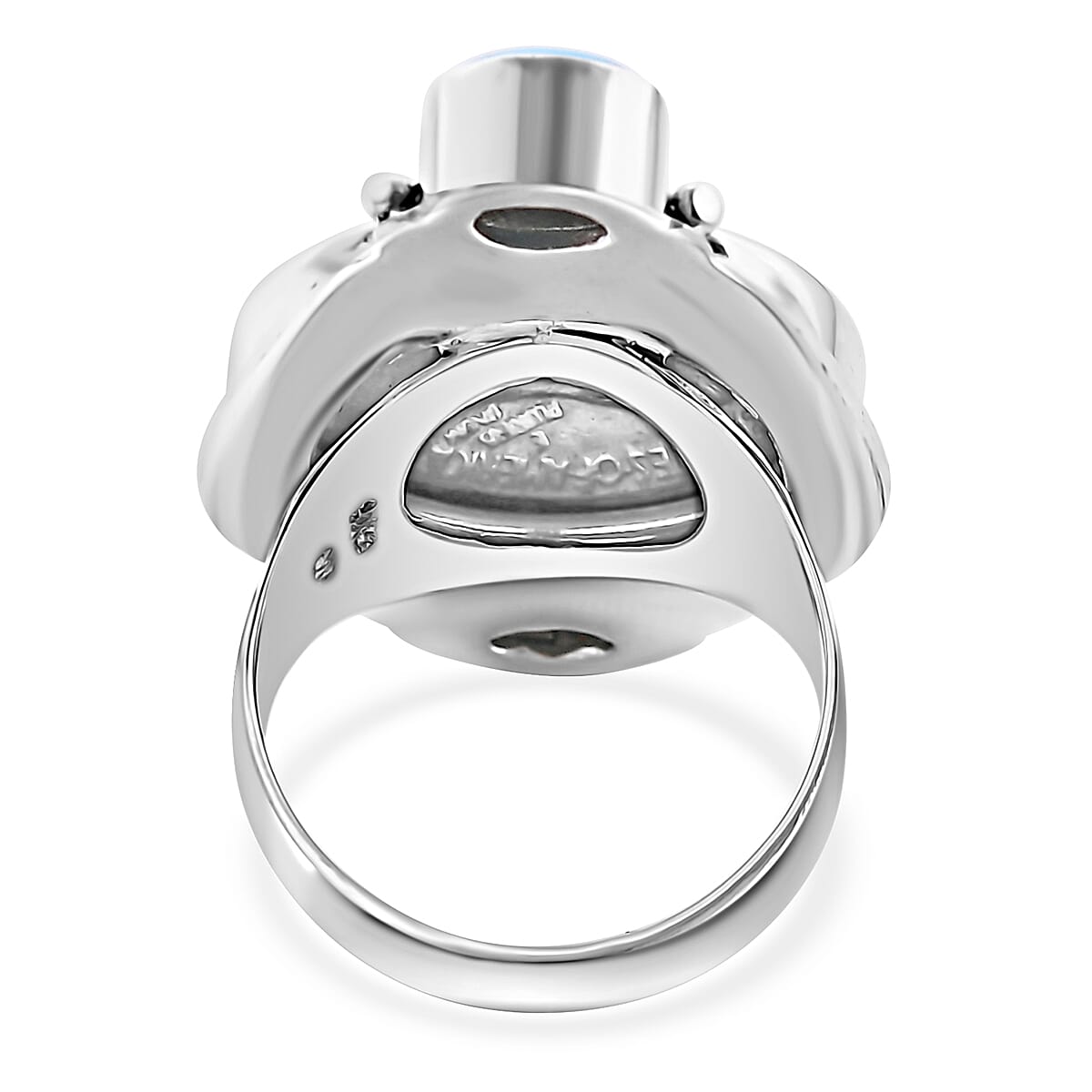 Sajen Silver Sleeping Beauty Turquoise 1.20 ctw and and Buffalo Nickel Ring in Sterling Silver (Size 10.0) 