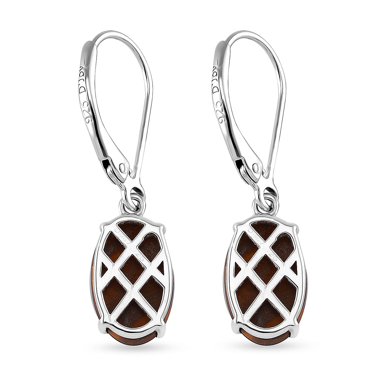 AAA Boulder Opal Doublet 3.60 ctw Lever Back Earrings in Rhodium Over Sterling Silver