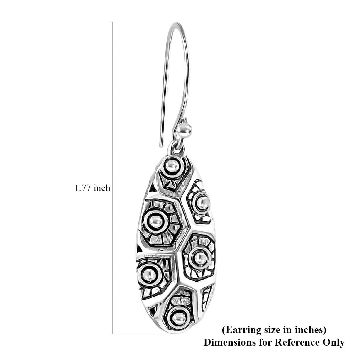 Bali Legacy Sterling Silver Dangle Earrings 10.10 Grams image number 4