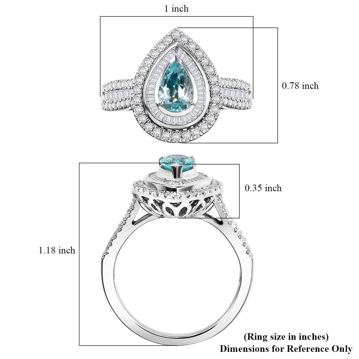 Certified & Appraised Rhapsody AAAA Paraiba Tourmaline and E-F VS Diamond 2.00 ctw Ring in 950 Platinum (Size 10.0) 9.40 Grams image number 5