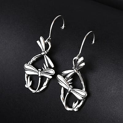 D'Joy Bali Legacy Dragonfly Earrings in Sterling Silver 4.49 Grams