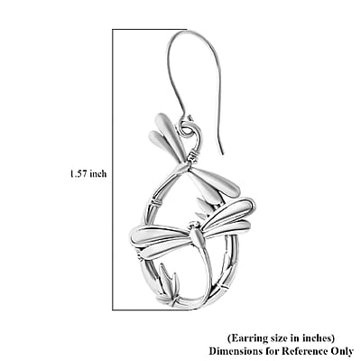 D'Joy Bali Legacy Dragonfly Earrings in Sterling Silver 4.49 Grams