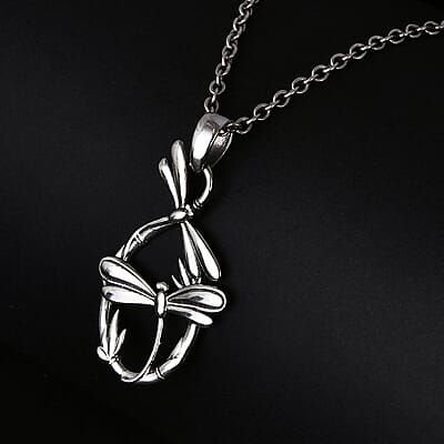 D'Joy Bali Legacy Dragonfly Pendant without Chain in Sterling Silver 3.90 Grams