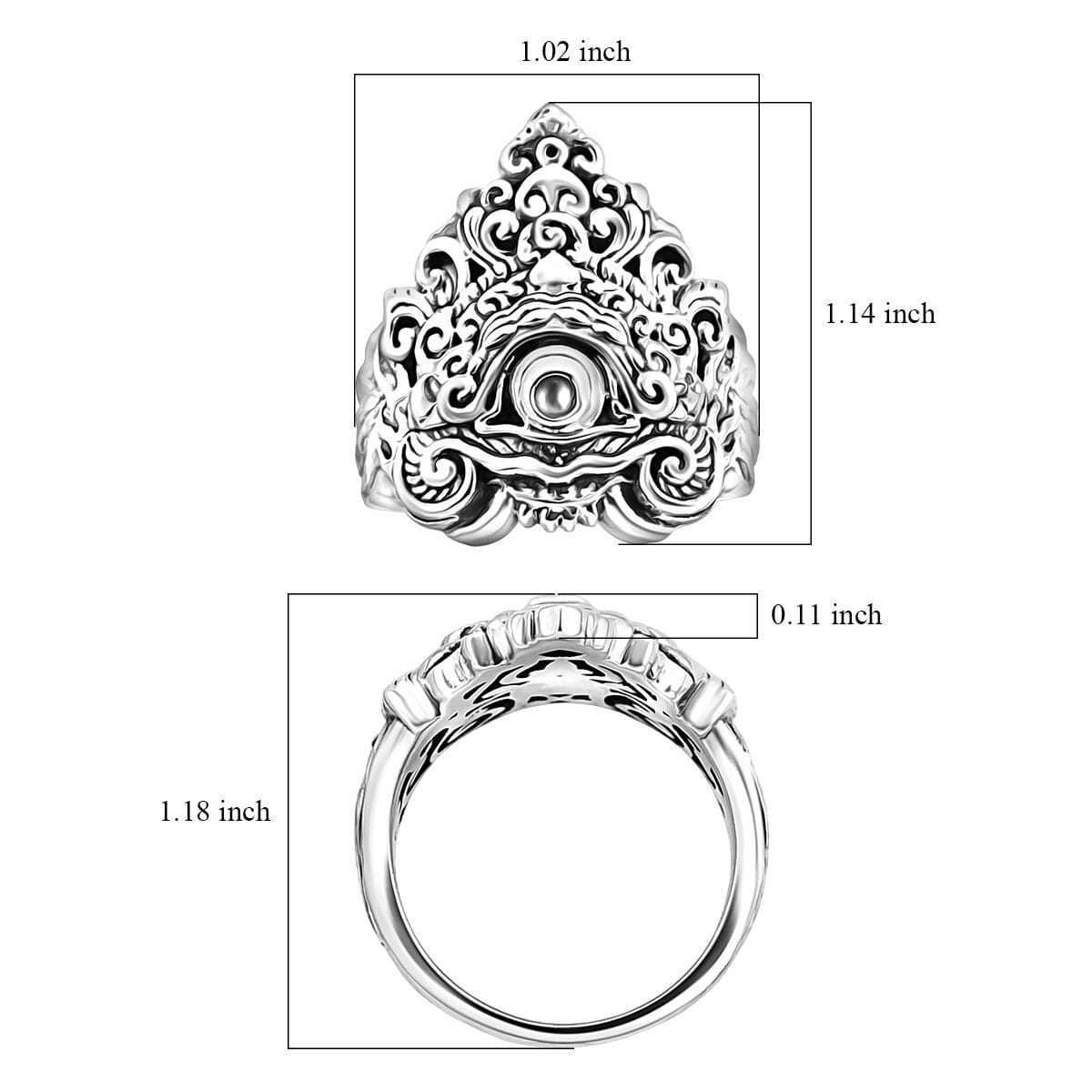 Bali Legacy Sterling Silver Ring (Size 10.0) (17.35 g) image number 5