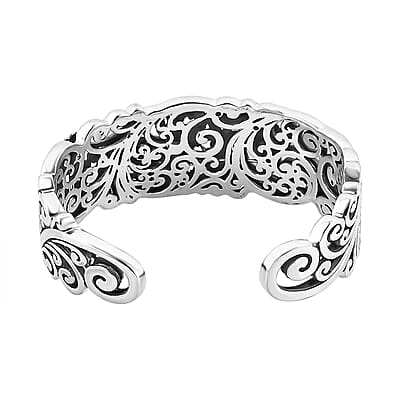 Bali Legacy Butterfly Cuff Bracelet in Sterling Silver (7.25 In) 64.40 Grams