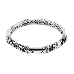 Bali Legacy Sterling Silver Borobudur Bangle Bracelet (6.50 In) 23.61 Grams