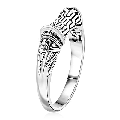 Bali Legacy Sterling Silver Tulang Naga Ring (Size 10.0) 4.50 Grams