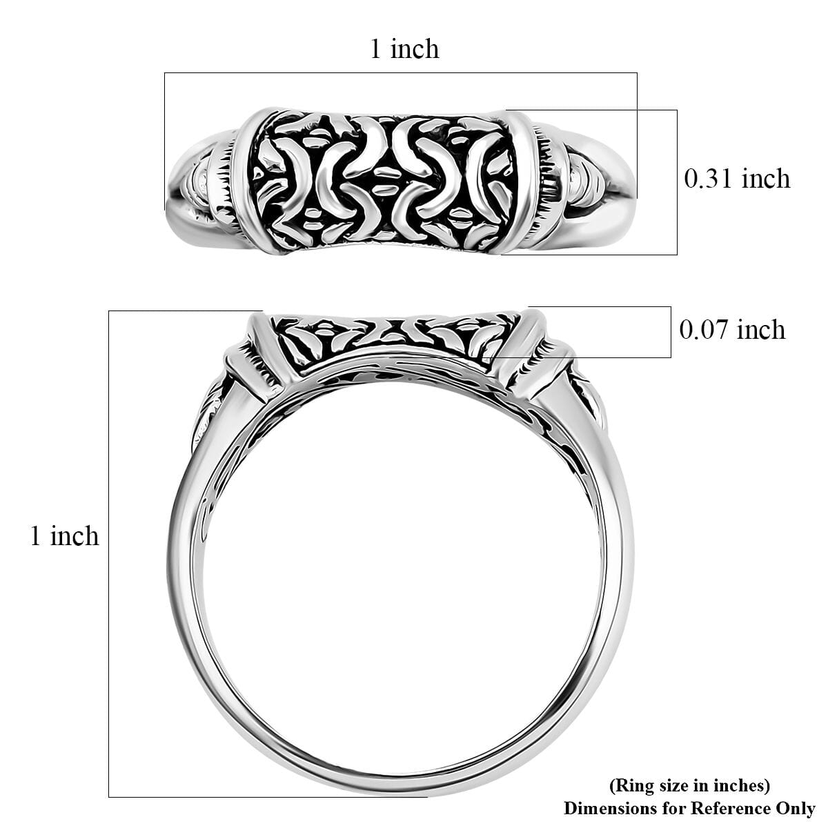 Bali Legacy Sterling Silver Borobudur Ring (Size 5.0) 4.09 Grams image number 4