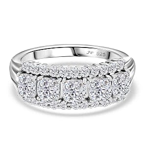 Swarovski Zirconia 3.85 ctw Band Ring in Rhodium Over Sterling Silver (Size 11.5)