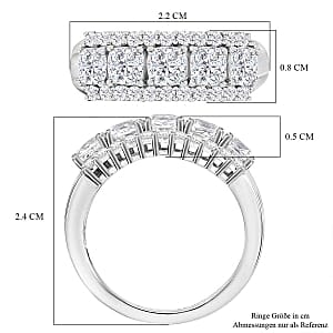 Swarovski Zirconia 3.85 ctw Band Ring in Rhodium Over Sterling Silver (Size 11.5)