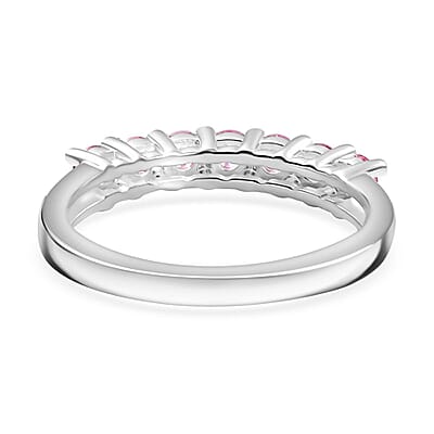 J Francis Pink Zirconia by Swarovski 1.10 ctw Ring in Sterling Silver (Size 10.0)