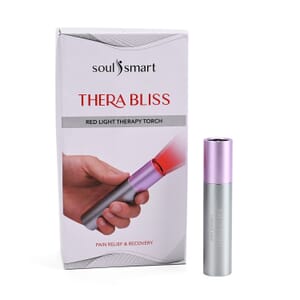Value Buy Red Light Physiotherapy Flashlight - Silver with Purple (2200 mAh Battery Included)